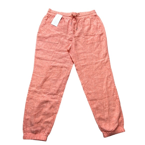 Athleta Pants - Athleta Retreat Linen Pant Womens 14 Pink Lightweight Easy Care‎ Secure Pockets